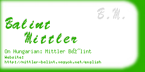 balint mittler business card